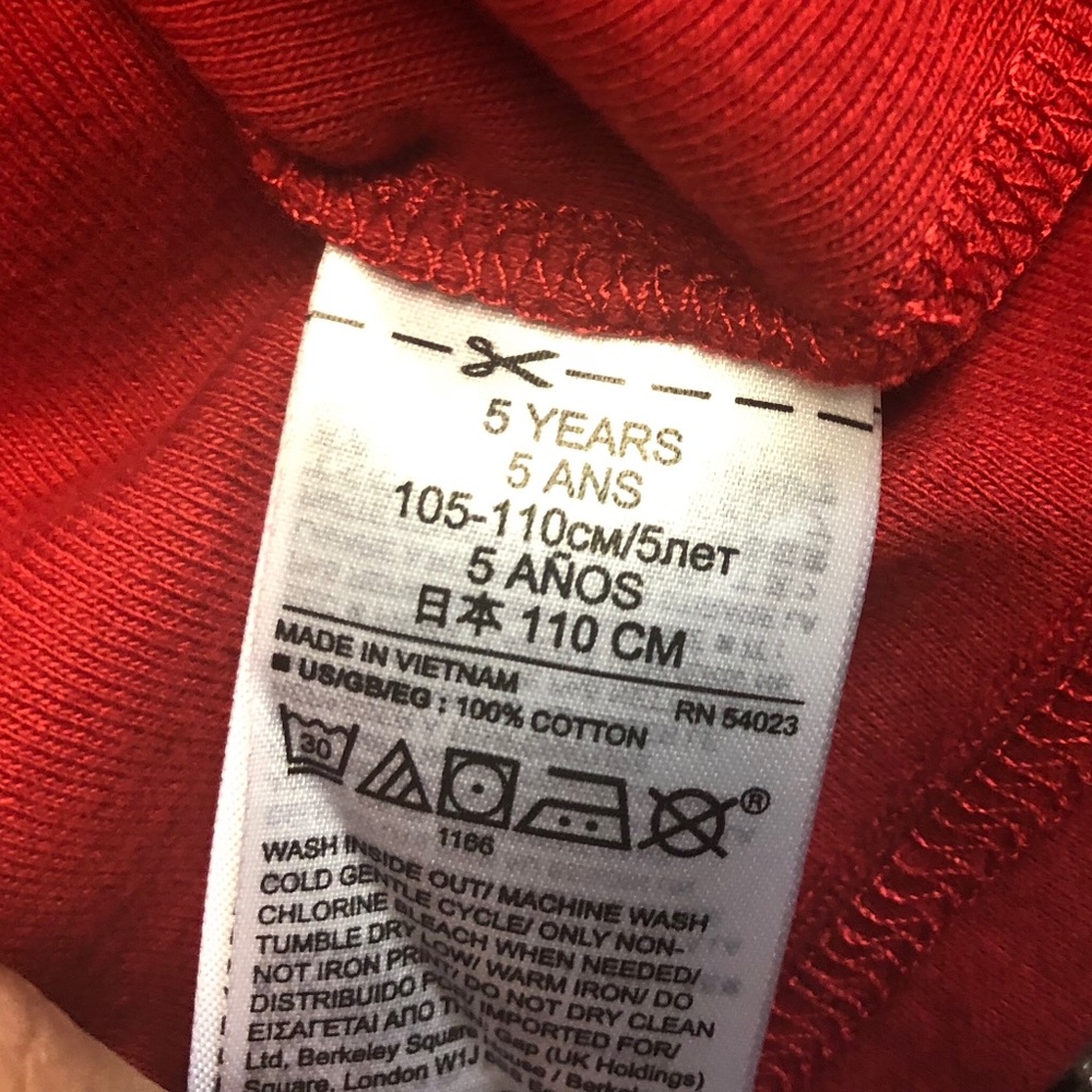 Baby Gap Red Long Sleeve Tee Child size 5 - Picture 7 of 7